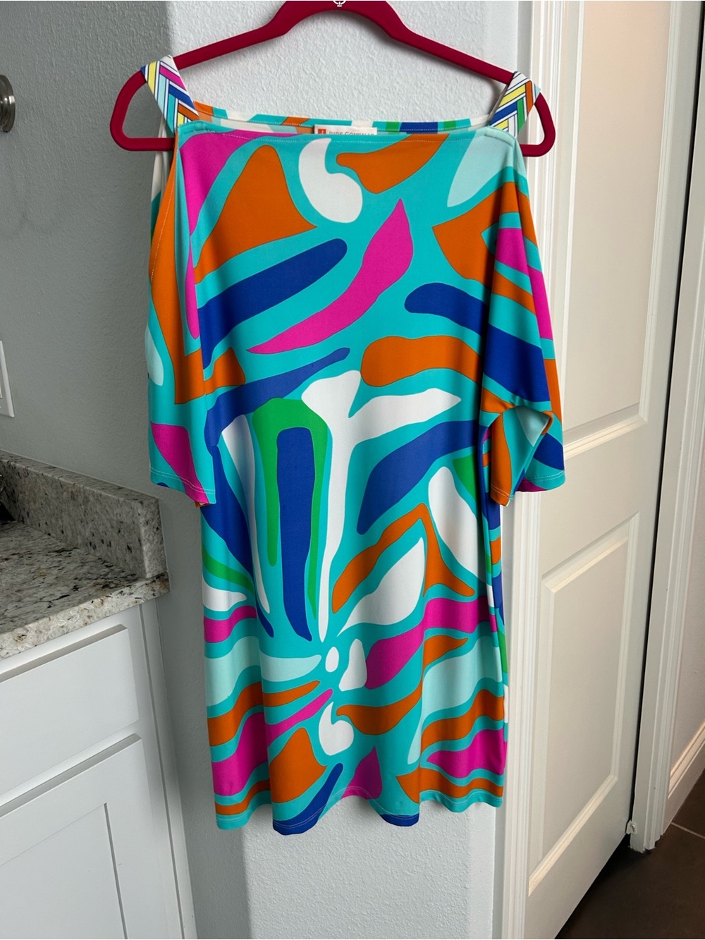 Jude Connally Turquoise Multicolor Abstract Tunic